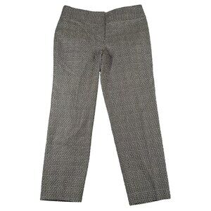 Ann Taylor Loft Pants Womens 8 Julie Ankle Slim Fit Stretch Crop Geometric Patte